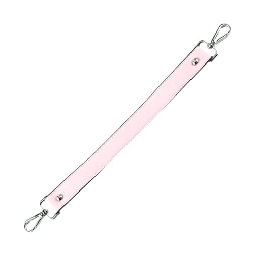 Poyuad 3 cm x 41 cm kurzer Leder-Taschengurt, breiter Handtaschen-Schultergurt, austauschbares und verstellbares Taschenzubehör,Rosa-Silber von Poyuad