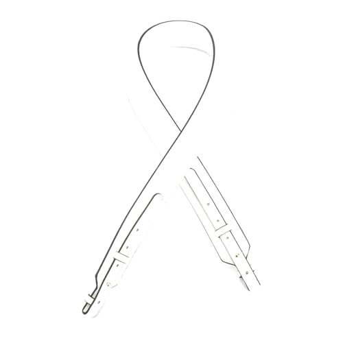 Poyuad 90 cm - 110 cm Breite, 4 cm breiter Leder-Schultergurt, Unterarm-Umhängetaschengurt, abnehmbare Schnalle, verstellbares Taschenzubehör,Weiß lang ohne Schnalle von Poyuad