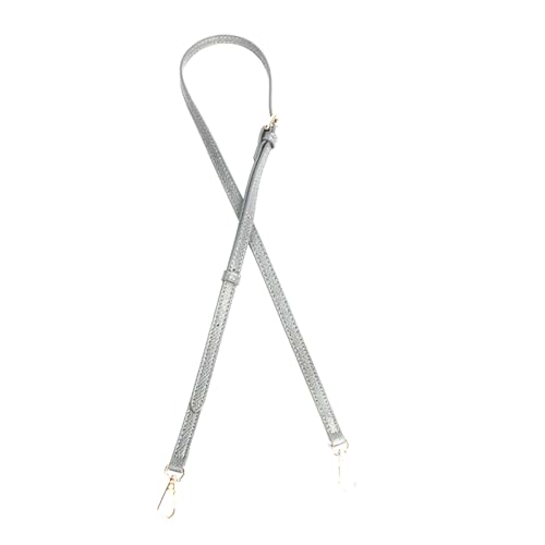Poyuad 92 cm - 121 cm Breite, 1,2 cm, stanzfreier Umhängetaschengurt aus Leder, Taschenzubehör, austauschbarer, Verstellbarer Schultergurt,Graphitgrau-Gold von Poyuad