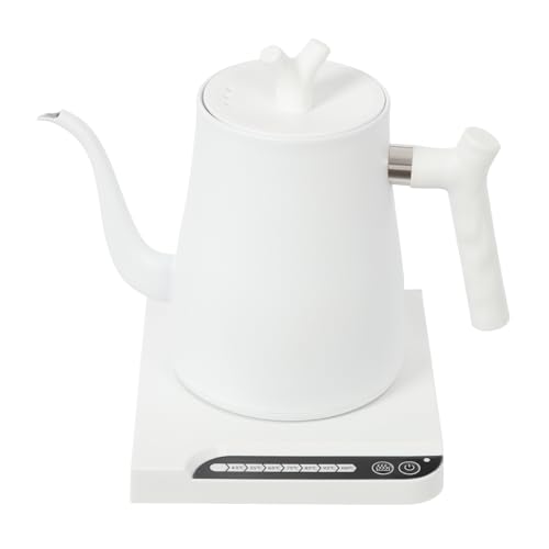 220V 1000W 1 L Schwanenhals Wasserkocher, Wasserkocher Mit Temperatureinstellung, Elektrischer Gooseneck Kettle 45-100°C Einstellbar & Warmhaltefunktion & Hitzeschutzgriff von Poyujkyhr