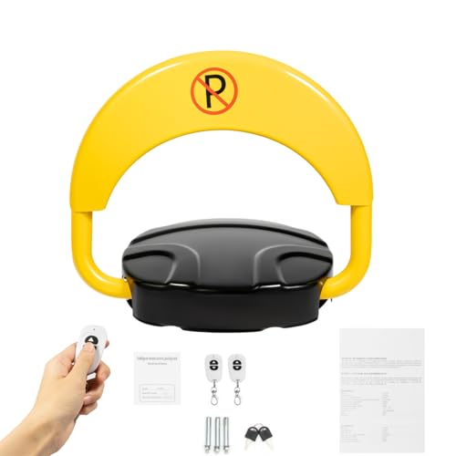 Parkplatzsperre Klappbar 180° Antikollision Parkplatz Absperrung 20M Fernsteuerung IP67 Parkpfosten Automatischer Alarm Parkplatzsperre Elektrisch Mit 2 Fernbedienung Und 2 Schlüssel von Poyujkyhr
