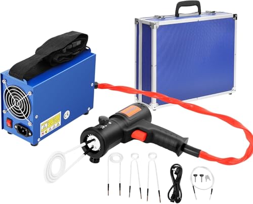Poyujkyhr 1500W Induktionsheizgerät Magnetische mit 4 Heizspulen 800℃ induktionsgerät kfz Induktionsheizer mit Werkzeugkasten für Rostlöse r, Demontage von Schrauben/Muttern/Zahnrädern von Poyujkyhr