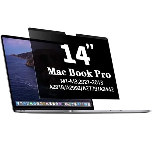 Pozlle Magnetischer Blickschutzfilter für MacBook Pro 14 Zoll (2021-2023 M1/M2,A2442/A2779), Anti-Spy, Abnehmbarer Anti-Blau-Licht-Blendfilter-Datenschutz-Bildschirm-Schutz. von Pozlle