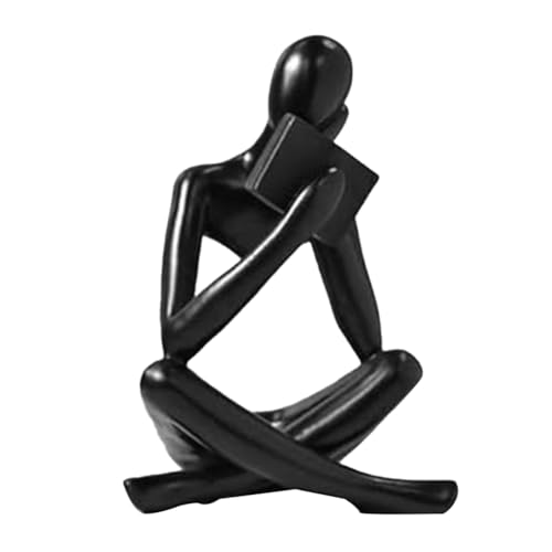 PpAaJK Denker-Skulpturen, Schwarze Denker-Harzstatue, Leseornament, Denker-Skulptur-Dekoration, Moderne Buchdekoration A PpAaJK Denker-Skulpturen, Schwarze Denker-Harzstatue, Leseornament, Denker-Skulptur-Dekoration, Moderne Buchdekoration A von PpAaJK