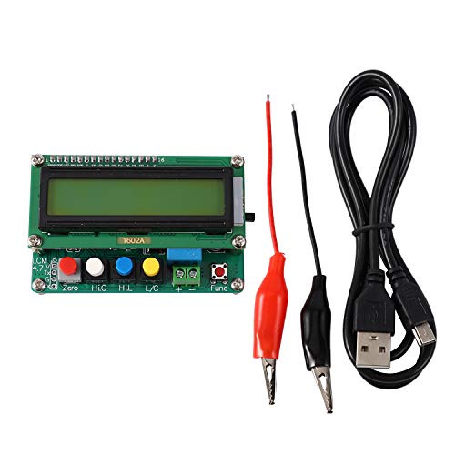 PpAaJK Lc100-A Digital Lcd Hoch Präzise Induktions Kapazität L/C Mess Kondensator Tester Frequenz 1Pf-100Mf 1Uh-100H Lc100-A + Test Clip von PpAaJK