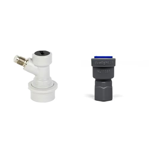 1 Stück Kugelverschluss-Fasstrenner – Flüssigkeits-/Gas-Anschlüsse for das Heimbrauen – passend for 1/4 Zoll und Duotight – FFL x 8 mm 5/16 oder 9 mm 5/8(Gas and 9.5mm) von PpeiliL