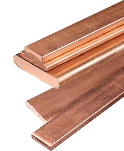 1 Stück T2 Kupfer-Flachstange – 12 mm dick, 200 mm lang, mehrere Breitenoptionen for elektrische und industrielle Anwendungen(12x80x200mm) von PpeiliL