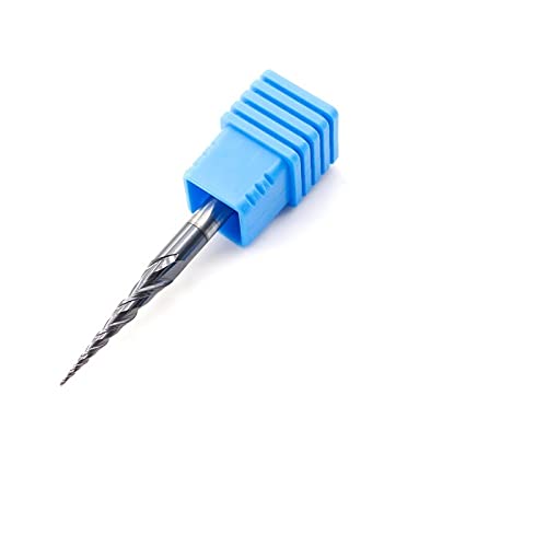 1 Stück konischer Schaftfräser aus Wolfram-Vollhartmetall mit Kugelkopf for Fräsen von Holz und Metall – CNC-Schaftfräser mit konischem Kugelkopf(R1X47XD8X85L) von PpeiliL