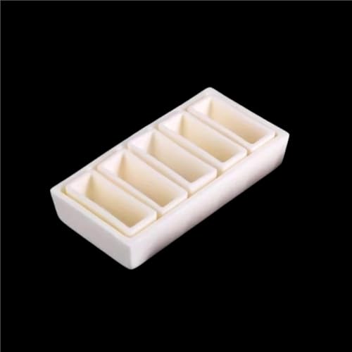 1-teiliges Hochtemperatur-Aluminiumoxid-Tiegel-Set for Laboranalysen – Präzisionsformen for Schmelzen von Metallen, Keramik und Glas(80x80x40mmx07) von PpeiliL