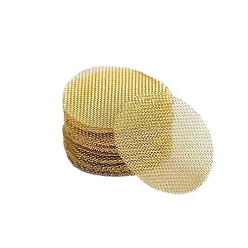 100er-Pack Premium-Rohrfilter – langlebige Edelstahl- und Messingsiebe for Wasserpfeifen, verschiedene Größen, leicht zu reinigen(Brass,25mm) von PpeiliL
