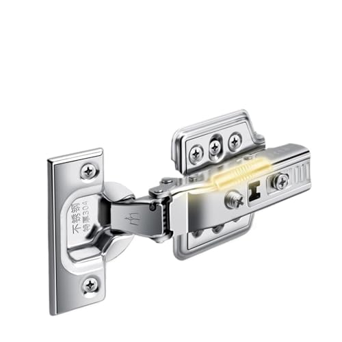 Hochwertiges hydraulisches Edelstahlscharnier for Schränke und Möbel – Soft-Close-Mechanismus, 1 Stück(Fixed Insert Embed) von PpeiliL