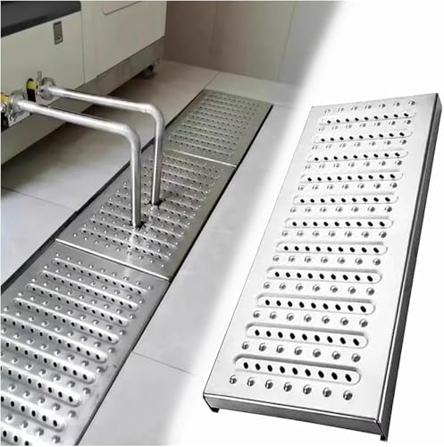 PpeiliL 1 Stück Hochleistungs-Kanal-Abflussgitter aus Edelstahl 304 – rutschfeste Außen-Abflussabdeckung for Garage und Garten(58cmx25cmx2.5cm) von PpeiliL