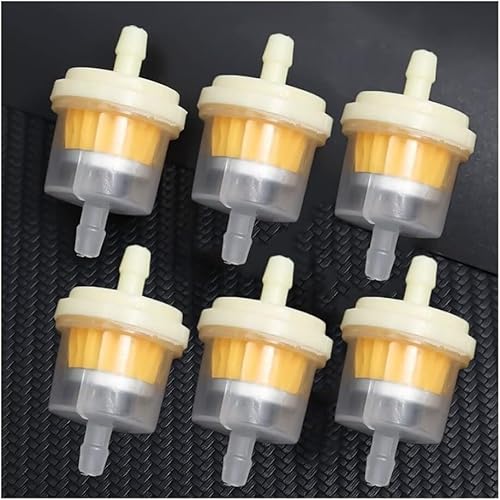PpeiliL Benzinfilter-Set mit hohem Durchfluss – Aluminium-Inline-Sieb for Kraftstoffsysteme von Mopeds, ATVs und Dirtbikes – effizienter Motorschutz(6pcs) von PpeiliL
