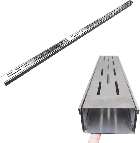 PpeiliL Edelstahl-Entwässerungssystem for den Außenbereich – rechteckiger, schmaler Grabenablauf mit Abdeckung for effizientes Wassermanagement(5cmx5cm20Pack) von PpeiliL