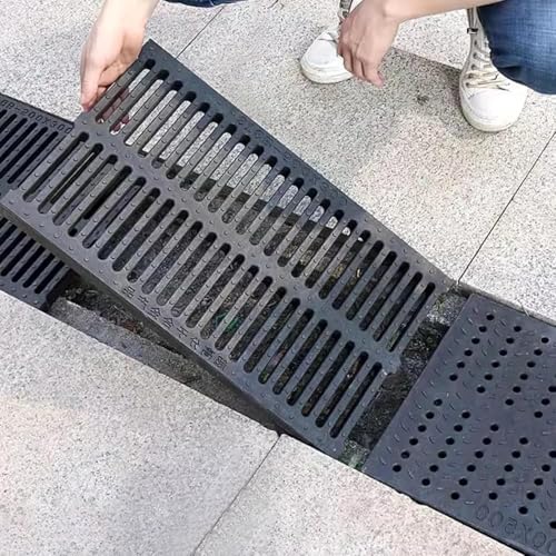PpeiliL Robuste Drainagegitter-Abdeckung for Einfahrt und Terrasse – rostfreie Kanalabdeckung aus Harz for Rasen und Garten(20cmx50cmx2.5cm 1Pack) von PpeiliL