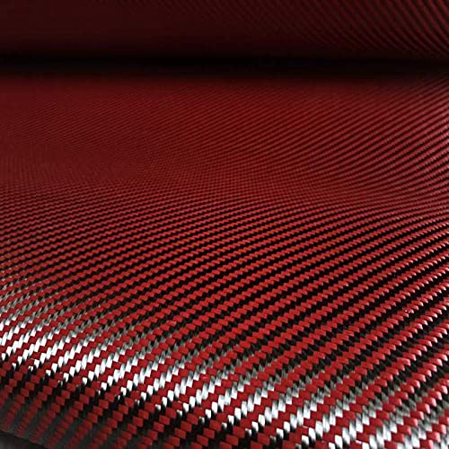 Rot/Blaues Carbonfasergewebe – 200 g/m², 2 x 2 Köper (50 cm breit, benutzerdefinierte Längen) for die Automobil-/Schifffahrtsindustrie(Red,50cm x 50cm) von PpeiliL