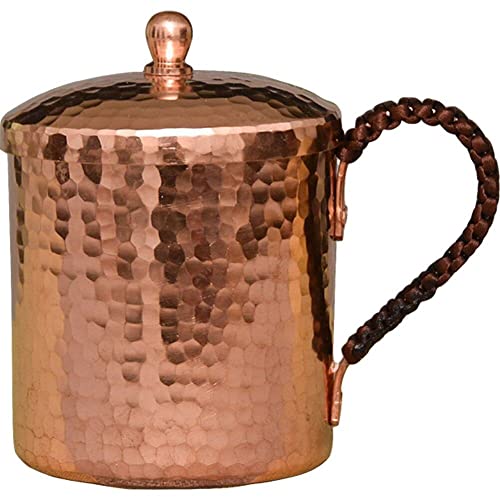 Ppmter Handgefertigte Kupferbecher Reine Kupferbecher Moskauer Maultier Kupferbecher Deckel Für Trinkwasser von Ppmter
