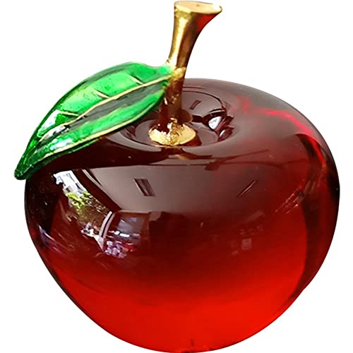Ppmter Kristallapfel Figur in Papiergewicht Glassfrucht Skulptur Tischstück Kollektierbar Kunst Ornament Für Home Tischdekoration von Ppmter