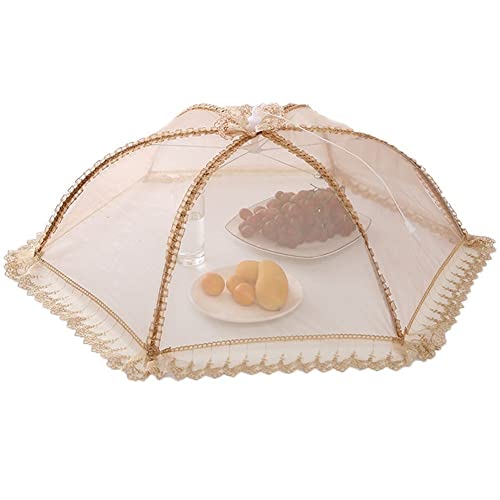 Ppmter Mesh Food Nets Fruit Cover, Tragbares zusammenklappbares Mesh Cake Covers Net, Mesh Food Covers Regenschirm Food Cover Net von Ppmter
