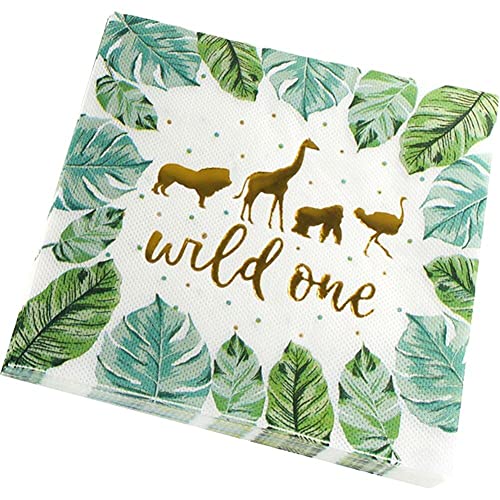 Wilde One Paper Servietten Dschungel Animal Print Party Servietten Dschungel Themenpapier Servietten Für Babyparty Geburtstagsfeier von Ppmter