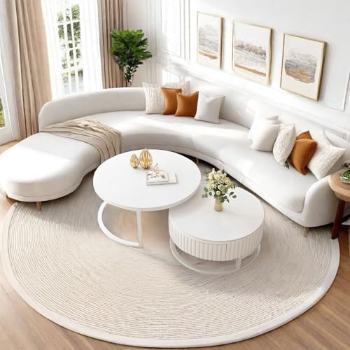 Couchtisch Rund Weiss 2er Set Runde Couchtische Mit Marmor Tischplatte Wohnzimmertisch Weiß 50+70cm Couch Tisch Mit Schublade Satztische Fürs Wohnzimmer Beistelltisch Stabilem Metallgestell Couchtisch Rund Weiss 2er Set Runde Couchtische Mit Marmor Tischplatte Wohnzimmertisch Weiß 50+70cm Couch Tisch Mit Schublade Satztische Fürs Wohnzimmer Beistelltisch Stabilem Metallgestell von Pquaezortic