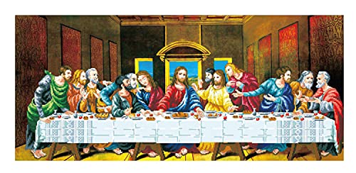 Ladybird Stickset The Last Supper, Kreuzstich-Set ca. 91 x 41 cm, Komplett-Set für ein eckiges Stickbild, handwerkliches Hobby für Erwachsene und Kinder ab 8 Jahren von Pracht Creatives Hobby