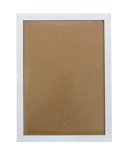 Pracht Creatives Hobby 6036-40111 Bilder-Rahmen weiß, ca. 33 x 44 cm groß, schlichter Rahmen mit Plexiglas und Haken zur Befestigung an der Wand von Pracht Creatives Hobby