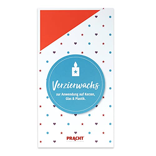 Pracht Creatives Hobby 7000-09 Verzierwachsplatten in hellrot, 2 Stück, ca. 200 x 100 x 0,5 mm, Wachsplatten zum Modellieren und Verzieren von Kerzen von Pracht Creatives Hobby