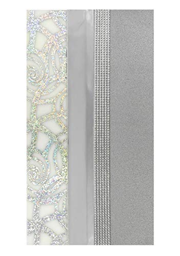 Pracht Creatives Hobby 7074-20925 Verzierwachsplatten Mix grau / silber, 3 halbe Wachsplatten, ca. 200 x 50 x 0,5 mm und ein Wachsstreifen, zum Modellieren und Verzieren von Kerzen von Pracht Creatives Hobby