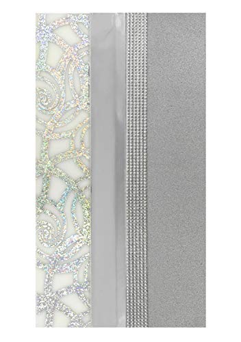 Pracht Creatives Hobby 7074-20925 Verzierwachsplatten Mix grau/silber, 3 halbe Wachsplatten, ca. 200 x 50 x 0,5 mm und ein Wachsstreifen, zum Modellieren und Verzieren von Kerzen von Pracht Creatives Hobby