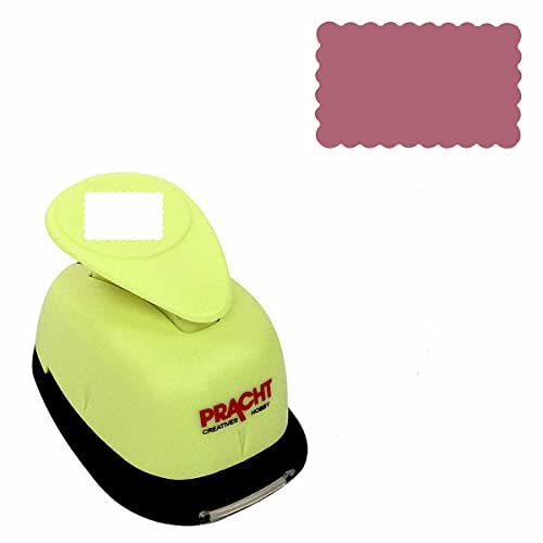 Pracht Creatives Hobby Motivstanzer Jumbostanzer Rechteck gewellt 22x13mm Motivlocher, Papierstanzer von Pracht Creatives Hobby
