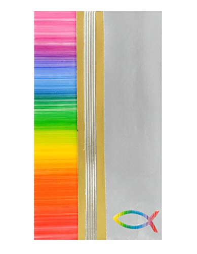 Pracht Creatives Hobby 7073-20515 Wachsplatten Mix regenbogen/metallic, 3 halbe Wachsstreifen mit einem Motiv, ca.200 x 50 x 0,5 mm, zum Modellieren und Verzieren von Kerzen von Pracht Creatives Hobby
