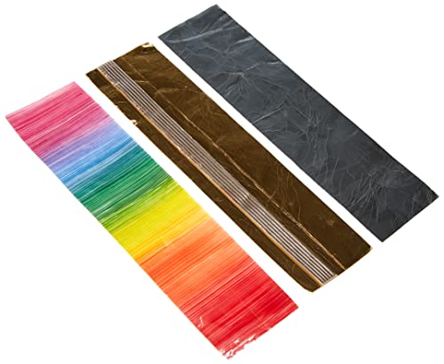 Pracht Creatives Hobby 7074-20515 Wachsplatten Mix regenbogen/metallic, 3 halbe Wachsstreifen, ca. 200 x 50 x 0,5 mm, zum Modellieren und Verzieren von Kerzen von Pracht Creatives Hobby