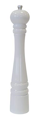 Elegante Salzmühle 32cm weiß Groß Gewürzmühle, Chilimühle, Verstellbares, Unbefüllt, Skandinavisches Design von Practic