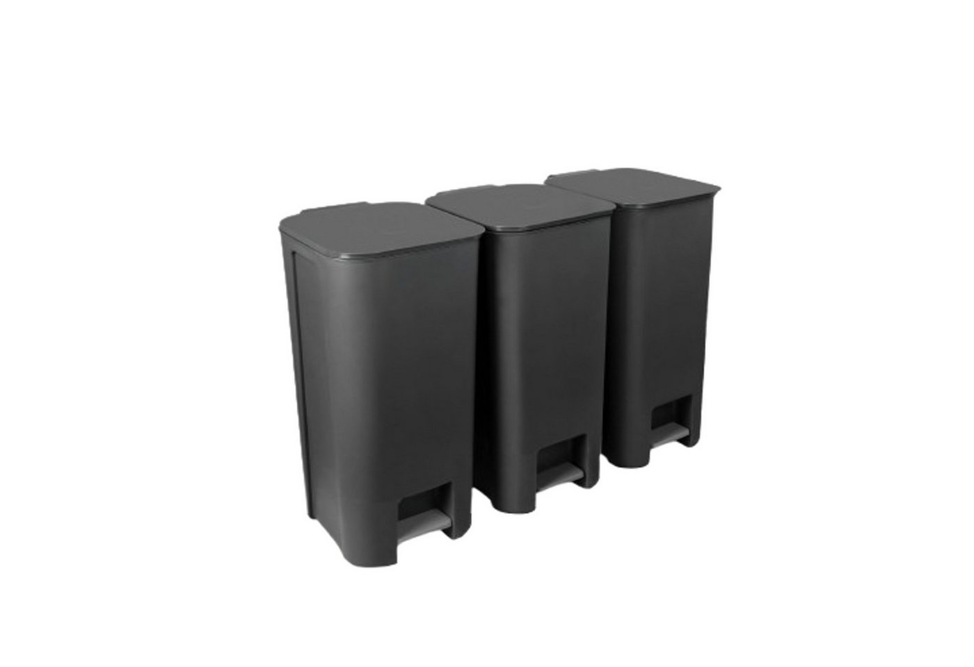 Practic Mülltrennsystem 10105593, Recycling-Set 3 x Treteimer 40 L von Practic