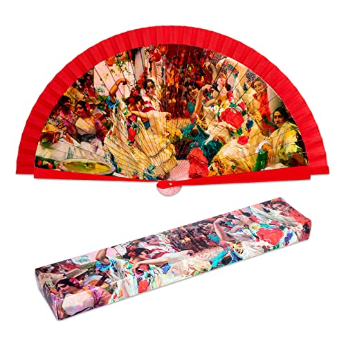 Fächer aus Stoff, bedruckt, Baumwolle auf Holz, Kollektion (Art Flamenco) von PracticDomus