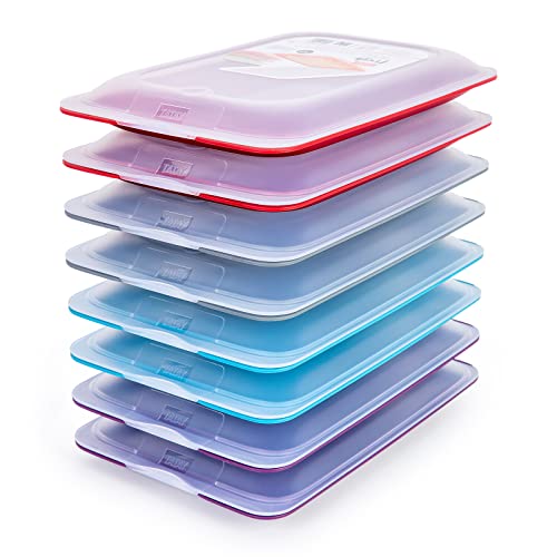 Hochwertige Aufschnitt-Boxen, Frischhaltedose für Aufschnitt Fresh System. Optimale Aufbewahrung im Kühlschrank, Maße 17 x 3.2 x 25.2 cm (8X Practic) von PracticDomus