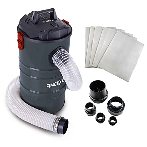 Practixx Absauganlage PX-AS-100 Werkstattsauger | Leistung 1200W | Luftleistung 215 m³/h | 65L Füllmenge Metallbehälter | 2m Schlauch Ø100mm | inkl. Filterpatrone, 4 TLG. Adapterset & 6 Papierfilter von Practixx