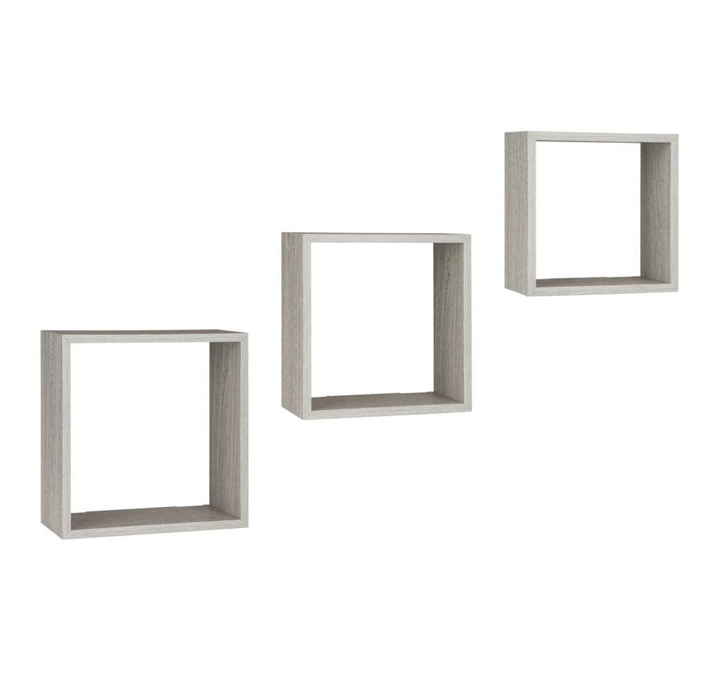 Practo Home Regal Wandregale 3 Stk. Holz Grau, 3-tlg. von Practo Home