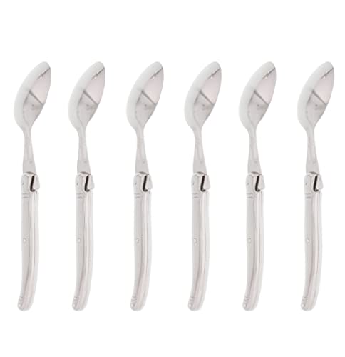 Pradel Excellence - Set mit 6 Suppenlöffeln aus Edelstahl – Kollektion Les Argentes – Stahl 2Cr14 – Griff mit Gravur Laguiole – Karton mit Fenster – Eleganz und Widerstandsfähigkeit Pradel Excellence - Set mit 6 Suppenlöffeln aus Edelstahl – Kollektion Les Argentes – Stahl 2Cr14 – Griff mit Gravur Laguiole – Karton mit Fenster – Eleganz und Widerstandsfähigkeit von Pradel Excellence