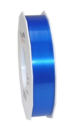 C.E. PATTBERG Geschenkband Royalblau, 91 Meter Ringelband 25 mm zum Basteln, Dekorieren & Verpacken von Geschenken zu jedem Anlass von PRÄSENT