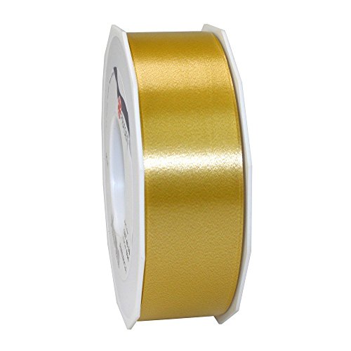 C.E. PATTBERG Geschenkband Gold, 91 Meter Ringelband 40 mm zum Basteln, Dekorieren & Verpacken von Geschenken zu jedem Anlass von PRÄSENT