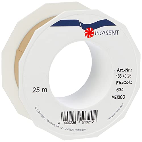 Präsent C.E. Pattberg Mexico Geschenkband metallic Gold, 25 m Ringelband zum Einpacken von Geschenken, 40 mm Breite, Zubehör zum Dekorieren & Basteln, Dekoband, Anlass Präsent C.E. Pattberg Mexico Geschenkband metallic Gold, 25 m Ringelband zum Einpacken von Geschenken, 40 mm Breite, Zubehör zum Dekorieren & Basteln, Dekoband, Anlass von PRÄSENT