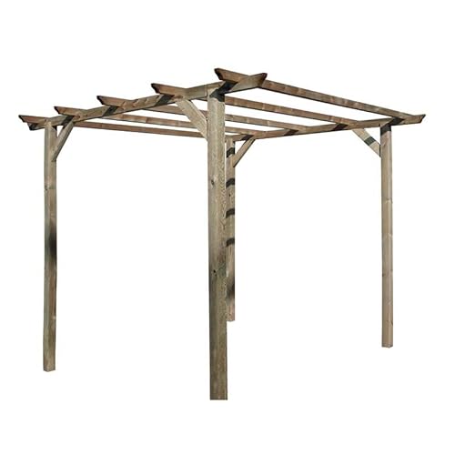 Prafor VERDE PER PASSIONE Pergola aus imprägniertem Holz, 3 x 3 m, Pfosten 9 x 9 cm von Prafor VERDE PER PASSIONE
