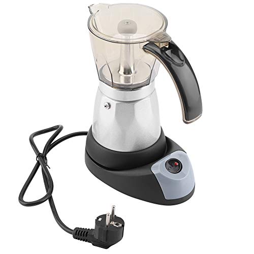 Moka-Kanne, Espressokocher, 6 Tassen Espressokanne, 300 ml Mokkakanne, Camping Kaffeekocher, Elektrisch 480W, Elektrische Kaffeekanne mit Warmhaltefunktion, für Reisen oder Camping, Waschbare von Pragmatic