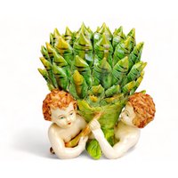 Artischocke Porzellan Blumentopf Vase Mit Putten von PragueBridge