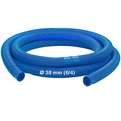 POOL Total Schwimmbadschlauch blau Ø 38 mm (6/4') | Markenqualität von Praher Peraqua (7,50 m) von POOL Total