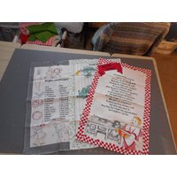 Set Von Drei Retro Geschirrtüchern, Küchen-Kitsch - Neu. Siebdruck Handtuch Moda von PrairieArtsandCrafts