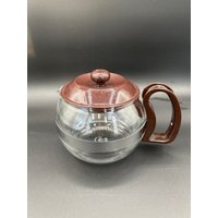 Pyrex France Braun Kunststoff Und Glas Teekanne, Kaffeekanne Mit Deckel von PrairieBayPicks