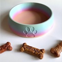 Pfotenabdruck Haustier Futternapf von PrairieCityCo